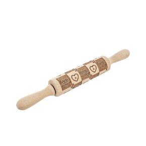 Valček na cesto SRDCE 16 cm