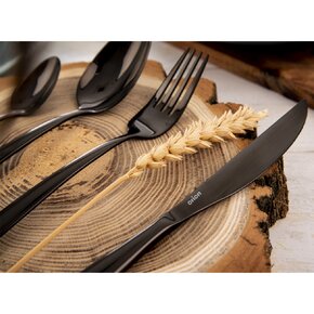 Jedálenské príbory BLACK Luxure 24 dielov