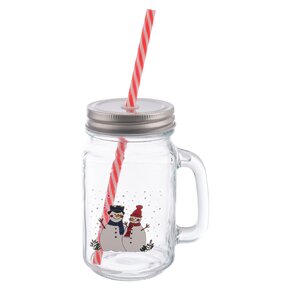 Pohár Straw s viečkom a slamkou SNEHULIAK 0,5 l