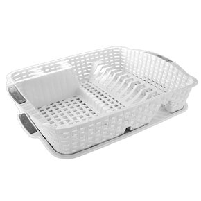 Odkvapkávač na riad s podnosom WHITE