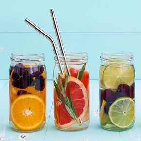 Nápojová slamka 4 ks s kefkou