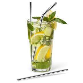 Nápojová slamka 4 ks s kefkou