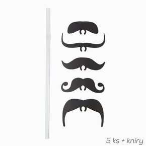 Nápojová slamka opakované použitie fúzy 5 ks