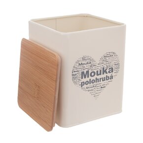 Dóza Mouka polohrubá SRDCE 11,5x11,5x14 cm