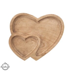 Servírovacia tácka delená MANGO srdce 23x20 cm