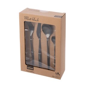 Jedálenské príbory Matt black 24 dielov