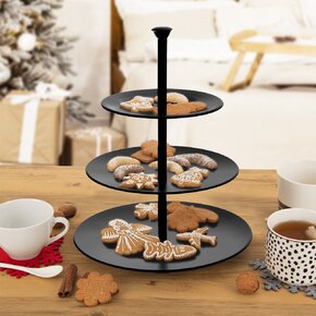 Servírovací stojan BLACK 3 poschodia