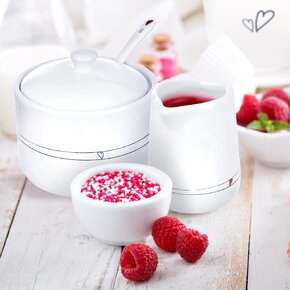 Cukornička s lyžičkou SRDIEČKA pr. 9,5 cm