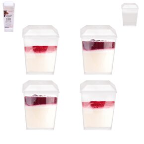 Pohárek Panna Cotta s víčkem  0,12 l 4 ks