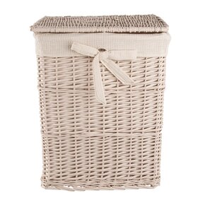 Bielizňový kôš s vekom béžový