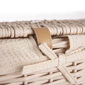 Prádelní koš s víkem béžový