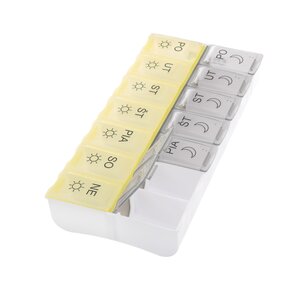 Organizér na lieky týždenný 2 sekcie