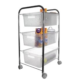 Regál s kolieskami 3 poschodia