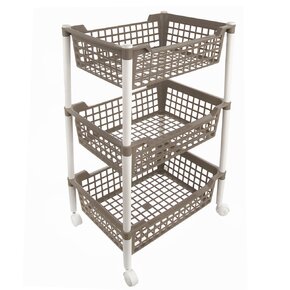 Regál s kolieskami 3 poschodia