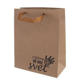 Darčeková taška 26x32,5 cm S TEBOU MA BAVÍ SVET