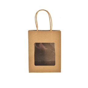 Darčeková taška s priehľadom NATURE 14x7x18 cm 