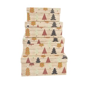 Darčeková krabica STROMČEK 4 ks