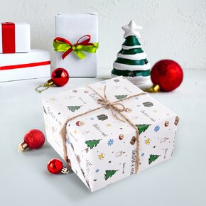 Vianočný baliaci papier Šťastné a veselé 100x70 cm 2 ks