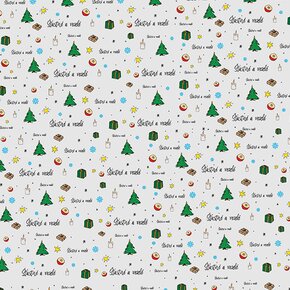 Vianočný baliaci papier Šťastné a veselé 200x70 cm