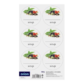 Samolepky na fľaše sirup