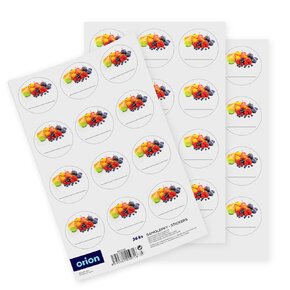 Samolepky na dózy ovocie