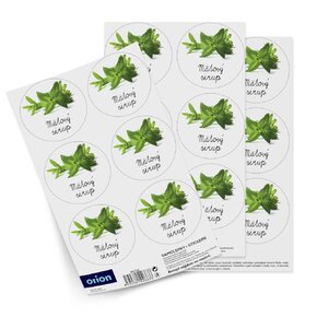 Samolepky na fľaše Mátový sirup