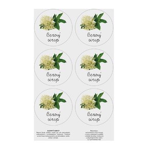 Samolepky na fľaše Bazový sirup