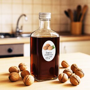 Samolepky na fľaše Domáca orechovica