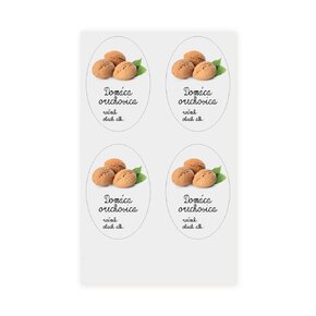 Samolepky na fľaše Domáca orechovica